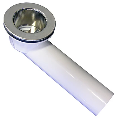 Bath Tub Waste/Overflow Bath Shoe, PVC, Chrome, 1.5 In.