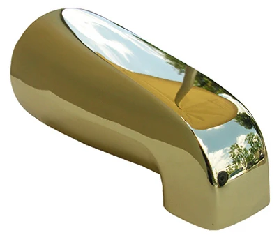 Polished Brass Bathtub Spout for Standard Tub Plumbing