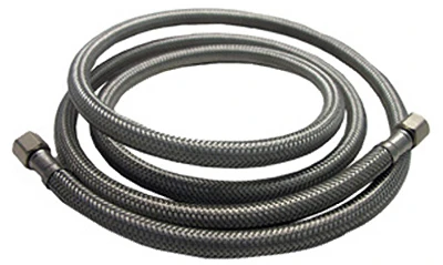 Ice Maker Connector, Stainless Steel, 1/4 In. Compression x 1/4 In. Compression x 60 In.