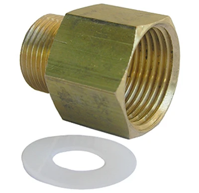 Compression Adapter, Three Eighths Inch Fine Female Flare by Three Eighths Inch Compression