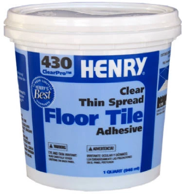 430 Thin-Spread Floor Tile Adhesive, Clear, 1-Qt.