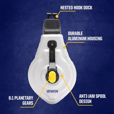 Strait-Line 6:1 Chalk Reel, 100 Ft.