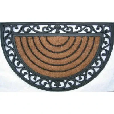 Coir & Rubber Door Mat, 18 x 30 In.