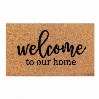 Welcome Coir Door Mat, 18 x 30 In.