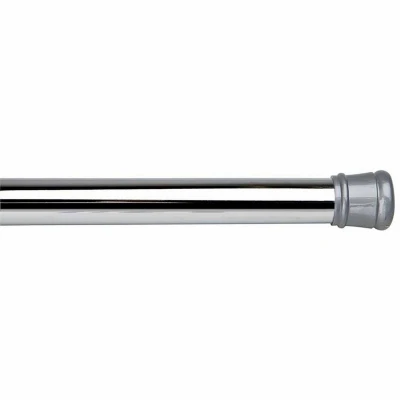 Chrome Shower Curtain Tension Rod, Adjustable 41 To 76 Inches, Model 305257k