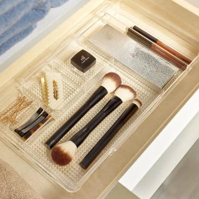 Clarity Clear Vanity Drawer Organizer Expands from 11.25 Inches to 18.5 Inches