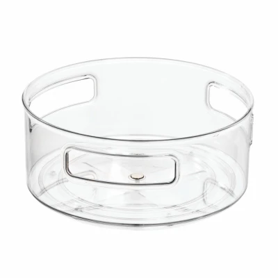 Clarity Clear Turntable Organizer, 9 Inch Diameter, Rotating Storage Solution