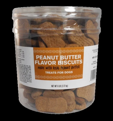 Dog Treats Peanut Butter Biscuits 6 Pound Barrel