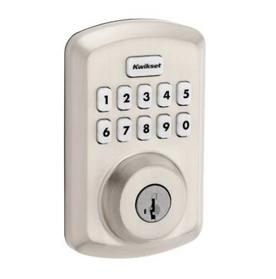 Power Keyless Entry Deadbolt, Satin Nickel