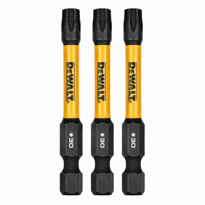 FlexTorq T30 Torx Impact Driver Bits, 1/4 x 2-1/4 In., 3-Pk.