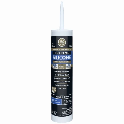 Supreme Silicone Window & Door Sealant, Clear, 10.1-oz.