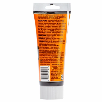 Heavy Duty Construction Adhesive, 7 Ounce Tube, Strong Bonding Formula