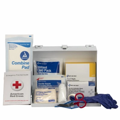 160-Pc. Metal OSHA First Aid Kit, 25 Person