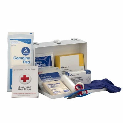 160-Pc. Metal OSHA First Aid Kit, 25 Person