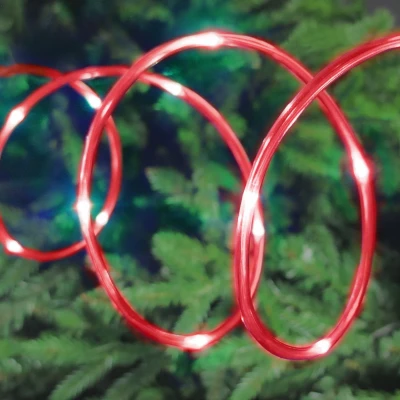 15' Red Led Rope Light For Holiday Decorations And Events