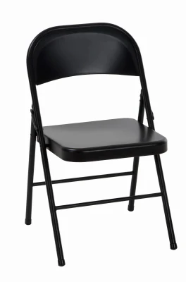 Steel Folding Chair, Black