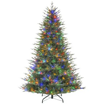 Pre-Lit Nottingham Fir Artificial Christmas Tree, 400 Dual Color LED Lights, 9 Functions, 7.5 Ft.
