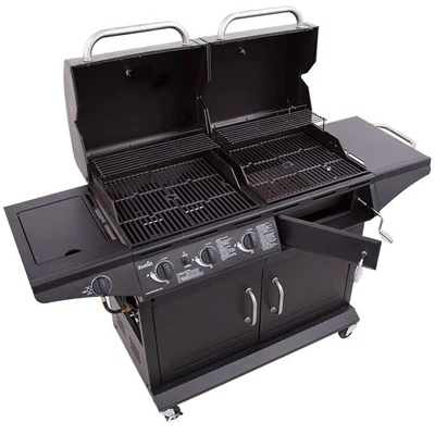 Combination Charcoal/Gas Grill +  Side Burner, 36,000 BTU