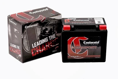 Continental 12-volt Powersport Motorcycle Battery, 12 Ah Capacity, Model Hdx-15