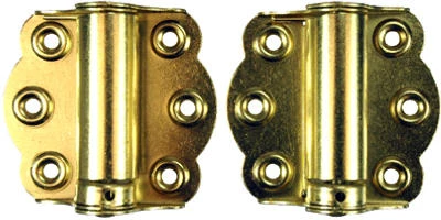 Adjustable Door Hinges, Brass, 2-3/4 In., 2-Pack