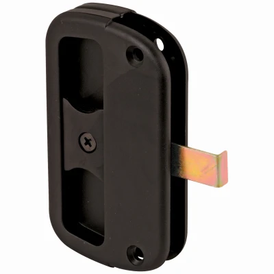 Sliding Screen Door Latch and Pull for Alumilite, Black Plastic
