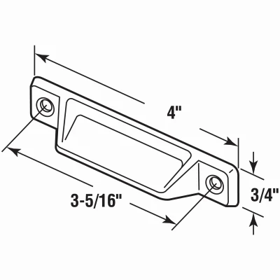 Deluxe Sash Lift, Diecast White, 3-5/16 In., 2-Pk.