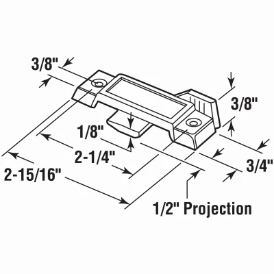 Sliding Window Sash Lock Diecast Metal Construction White Finish