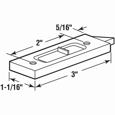 White Vinyl Vertical Hung Sliding Window Lock, 2-Pk.