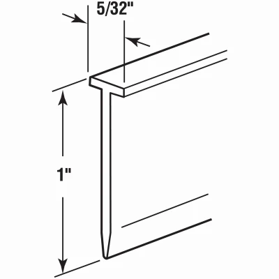 Clear Vinyl Shower Door Bottom Sweep, 36 Inches by 1 Inch