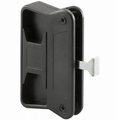 Sliding Screen Door Latch and Pull, Black Plastic, Fits Superior Doors