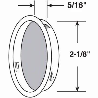 Sliding Closet Door Finger Pull, Classic Bronze, 2-1/8 in Round, 2-Pk.