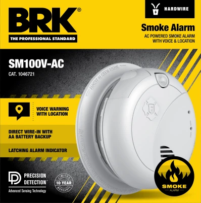 Hardwired Photoelectric Smoke Alarm, Anti-Theft Locks, Battery Backup