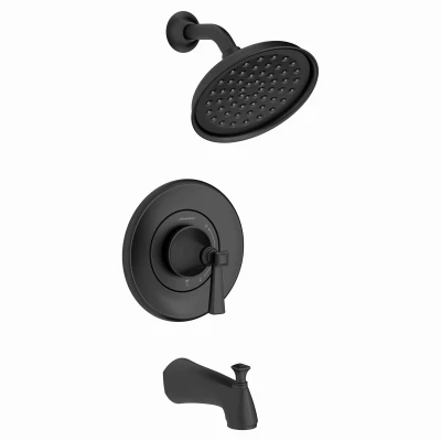 Glenmere Single-Handle Tub & Shower Faucet, Spout & Showerhead, Matte Black