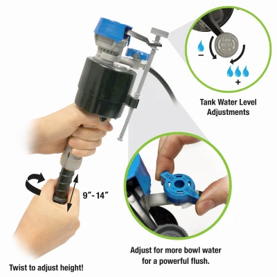 Universal High-Performance Toilet Tank Repair Kit for 3 Inch Tanks