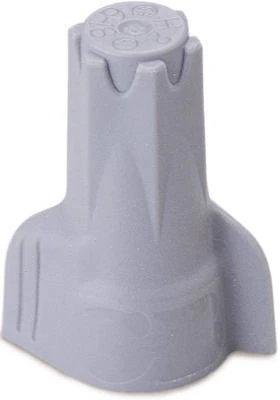 Wire Connector, Hexlock Screw-On, 18-6 AWG, Gray, 50-Pk.