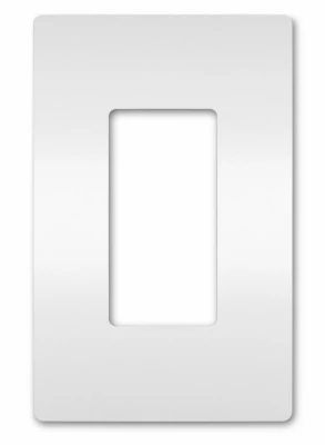 One-Gang Screwless Wall Plate with Microban Antimicrobial Protection, White Finish