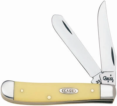 Mini Trapper Knife, Yellow Handle, 3-1/2-In. Closed