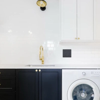 Two-Gang Screwless Wall Plate in Black Finish for Electrical Outlets and Switches