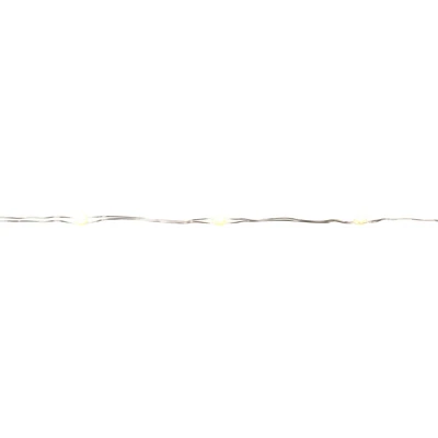 100 Big Seed Micro Lights, Silver/Warm White, Battery Operated