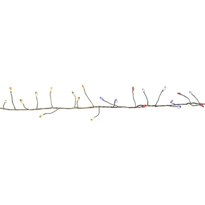 50 Color-Changing Vine Lights, Warm White to Patriotic, Battery Operated