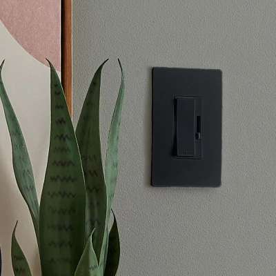 LED Advanced 150 Watt Single Pole and Three-Way Dimmer Switch in Black Finish