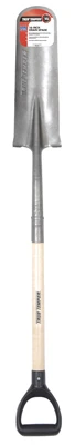 163119900 16-inch Drain Spade With D-grip Wood Handle