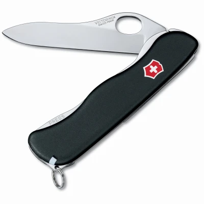 One Hand Sentinel Lockblade Clip Knife, Non Serrated