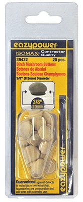 Dowel Plug, Mushroom, 3/8-In., 20-Pk.