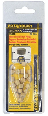 Dowel Plug, Round Head, 1/4-In., 20-Pk.