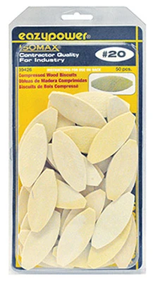 Compressed Wood Biscuits for All Plate Joiners, #20, 50-Pk.