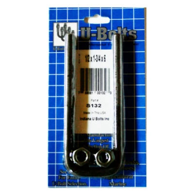 Square U Bolt, Steel, 1/2 X 1 3/4 X 6-inch For Agricultural And Marine Use
