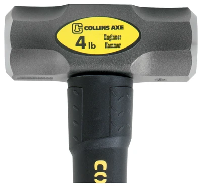 4 Pound Sledge Hammer with 16 Inch Fiberglass Handle for Heavy Duty Use