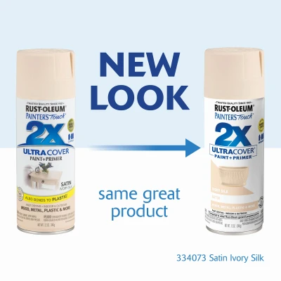 Painter's Touch 2x Ultra Cover 12 Oz. Satin Spray Paint, Ivory Silk