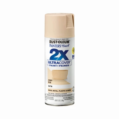 Painter's Touch 2x Ultra Cover 12 Oz. Satin Spray Paint, Ivory Silk